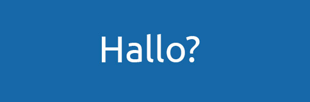 Hallo? Cloud?