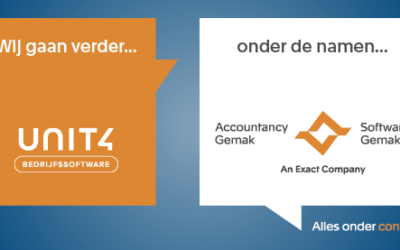 Exact introduceert nieuwe namen Unit4 Bedrijfssoftware-oplossingen: Accountancy Gemak en Software Gemak