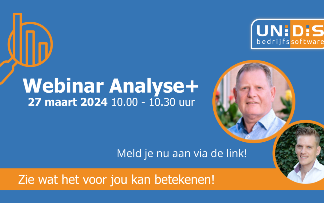 Gratis webinar Analyse+ op 27 maart